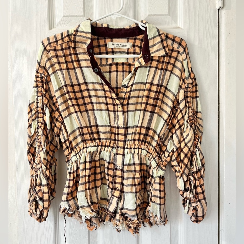 FREE PEOPLE WE THE FREE PLAID SHIRT